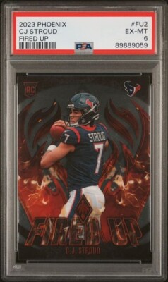 2023 Panini Phoenix Fired Up #2 CJ Stroud RC ROOKIE Texans PSA 6