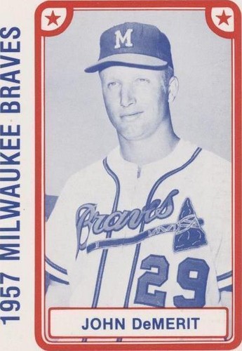 1980 TCMA 1957 Milwaukee Braves - John DeMerit #1980-012
