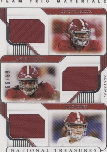 2021 Panini National Treasures Collegiate DeVonta Smith Jaylen Waddle Mac Jones #TTM2