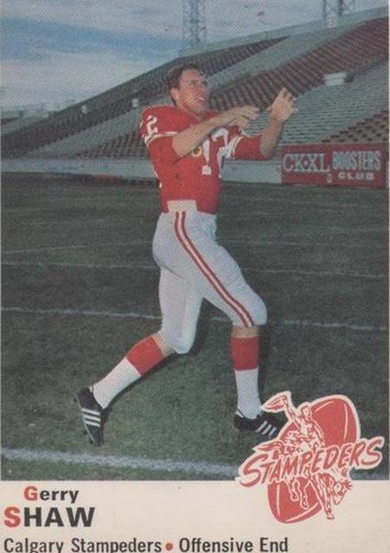 1970 O-Pee-Chee CFL Gerry Shaw #87