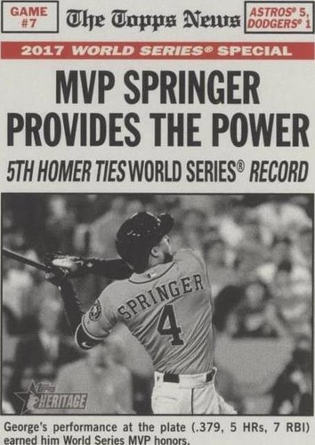 2018 Topps Heritage - George Springer #168