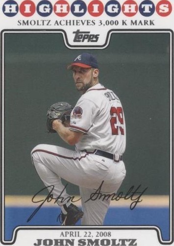 2008 Topps Updates & Highlights - John Smoltz #UH125