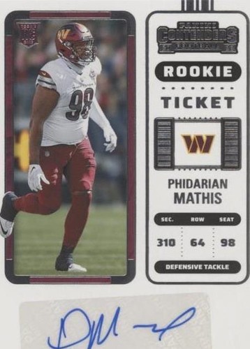 2022 Panini Contenders Phidarian Mathis #170
