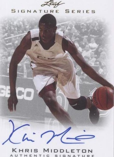 2012 Leaf Signature Series - Khris Middleton #BA-KM4