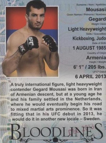 2013 Topps UFC Bloodlines - Gegard Mousasi #BL-GM