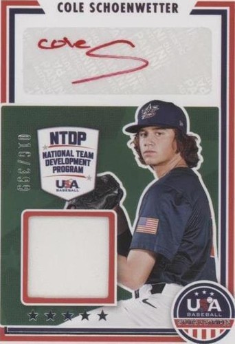 2022 Panini USA Baseball Stars & Stripes - Cole Schoenwetter #SSS-CO
