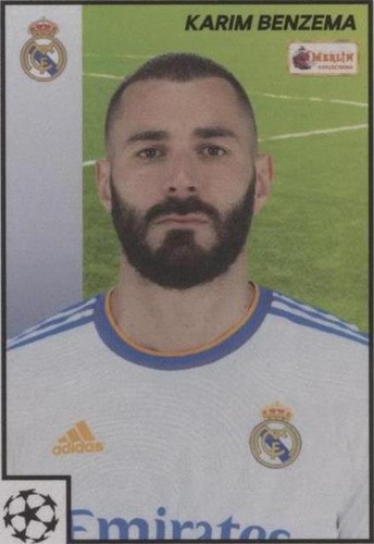 2021-22 Topps Merlin's Heritage 97 UCL Karim Benzema #25