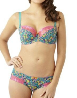 Panache Cleo 7571 Nyla Set Gr.75I UK 34G+M 12 Balconette Underwired Bra Floral