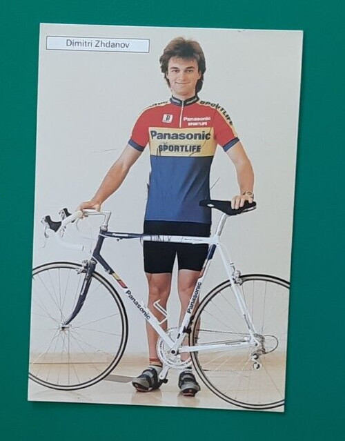 Cyclisme Carte Cycliste Dimitri Zhdanov Ã©Quipe Panasonic Sportlife 1992 SignÃ©E