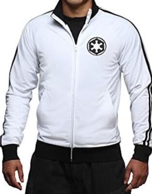 Star Wars Imperial Logo Mens Track Jacket White by ThinkGeek Sz. 2XL 