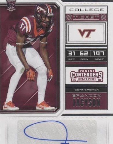 2018 Panini Contenders Draft Picks Brandon Facyson #218