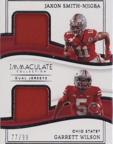 2023 Panini Immaculate Collection Collegiate Garrett Wilson Jaxon Smith-Njigba #IDJ-JG