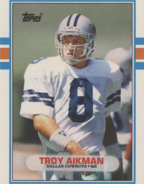 Troy Aikman 1989 Topps negociado #70T