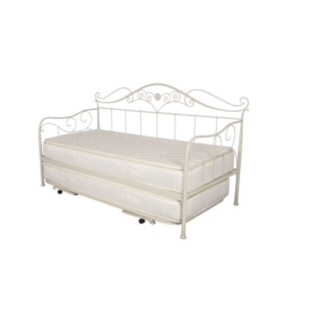 Laura Ashley Alice Ivory Day Bed with Trundle and 2 Mattresses included