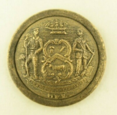 1870s-80s Delaware Staff Officer's State Seal Uniform Button Replacement 3 D9