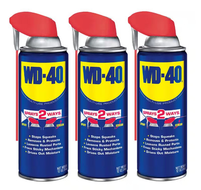 3-Pack WD-40 Multi-Purpose Lubricant Spray with Smart Straw 12oz