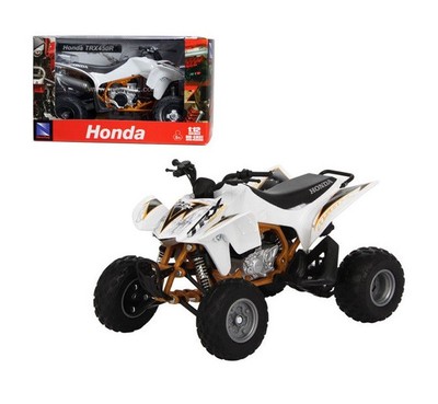 NewRay Scale Model 1:12 Toy Quad Honda TRX 450 R 09 Xmas Gift ATV Quad White