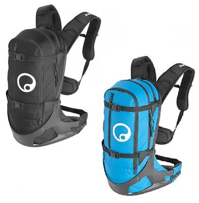 ERGON Bike Rucksack BC2 viele Fächer + Regenhülle + Hüftgurte, schwarz/blau