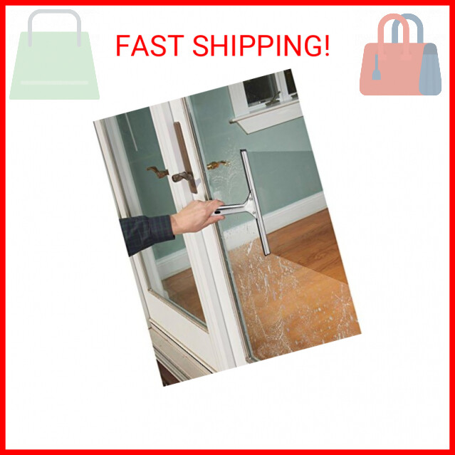 Unger Professional 12&rdquo; Stainless Steel Window & Glass Cleaning Squeegee - Cleani