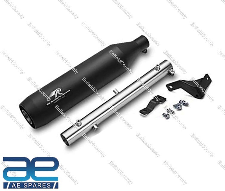 Red Rooster Performance Exhaust Silencer Black For Royal Enfield Meteor 350 