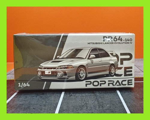ミニカー ANCAP Mitsubishi Lancer Evolution 1/20 Xcartoys x POP RACE 1:64 Lancer EVOLUTION IV Silver Diecast