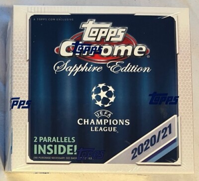 2020-21 Topps Chrome UEFA Champions League Sapphire Edition Sealed Box