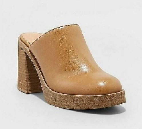 靴 _Fot wood heel mules octagon 靴 _Fot wood heel mules octagon 靴 _Fot wood heel mules