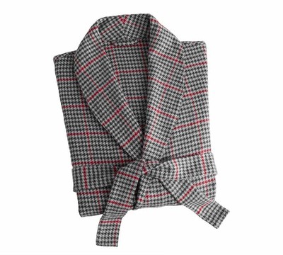 POTTERY BARN RANDALL PLAID MEN'S ROBE, XXL, MONO RAB