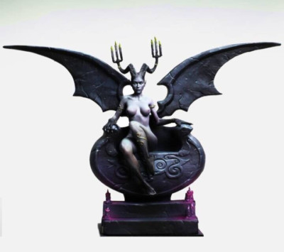 Aradia AM19 Queen of Witches Female Goddess of Magic on Throne - FREE SHIPPING