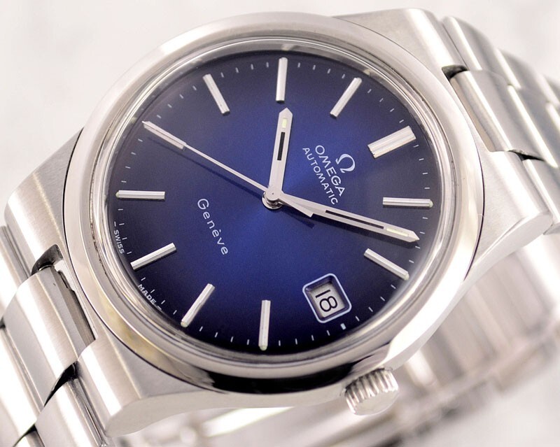OMEGA GENEVE AUTOMATIC 1660173 CAL1012 DATE DARK BLUE DIAL MEN OMEGA GENEVE AUTOMATIC 1660173 CAL1012 DATE DARK BLUE DIAL MEN