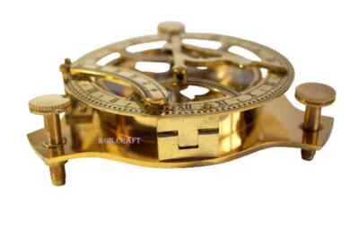 Brass Antique Compass Sundial Vintage Nautical Maritime Marine Style Gift