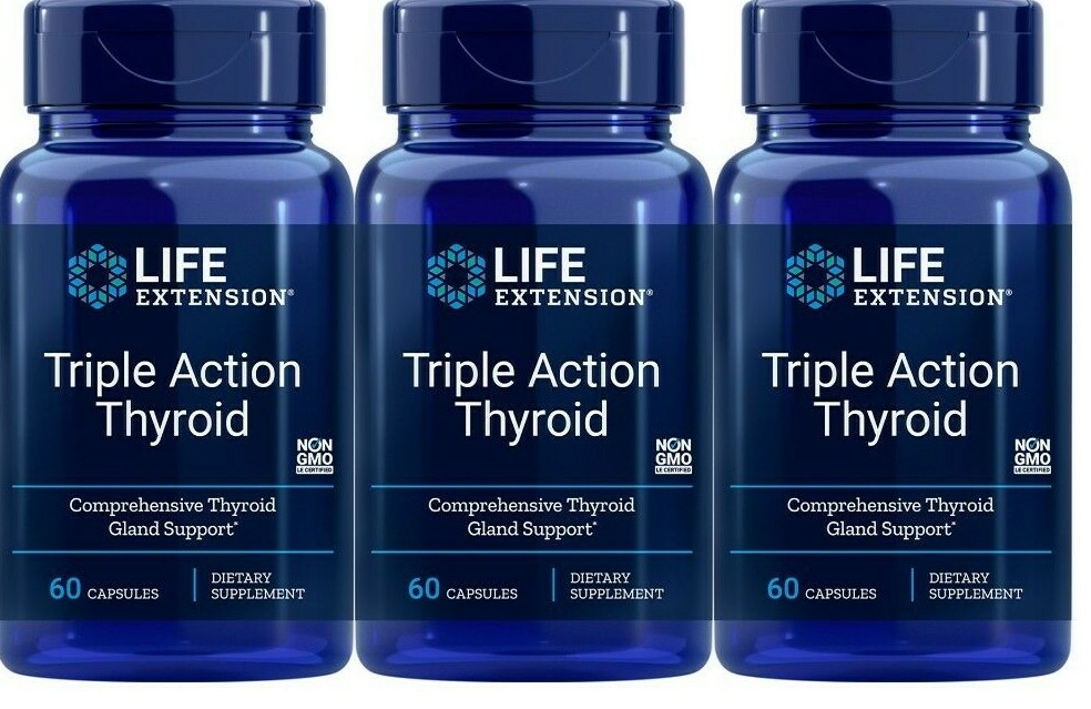 Капсулы Triple Action Thyroid 3X60 Life Extension - Гуггул/Ашваганда/Тирозин