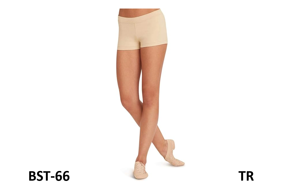 Capezio Women's Boy Cut Low Rise Shorts, Double-Stitched Seams, Nude, 18