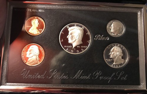 1995 1992 S Proof Set Premier Black Box 10 Coins 90% Silver Kennedy US Mint