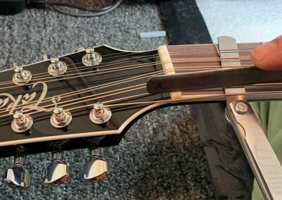 MusicianAtHeart Unbleached Slotted REAL BONE Nut for EPIPHONE 12 String Guitar
