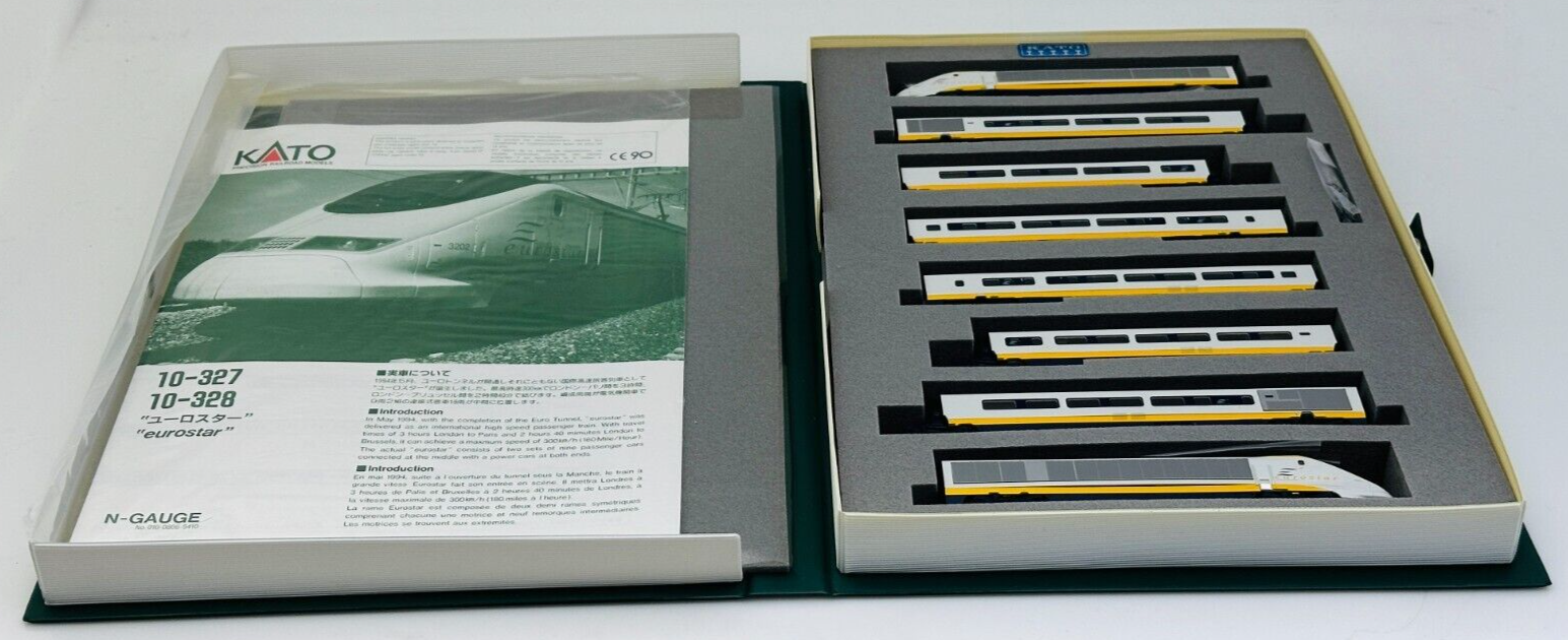 KATO10-327eurostar基本セット(8CARSET) KATO #10-327 N Scale EUROSTAR 8 PIECE TRAIN SET - 2