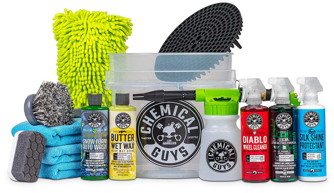 Chemical Guys Complete Car Wash Kit, 14-Pcs Car Auto Care Foam Wash Cleaning Set