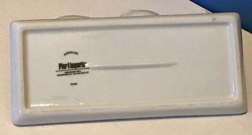 Pier 1 One Imports White Rhino Porcelain Covered Butter Dish Zoo Africa Safari