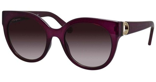 Женские солнцезащитные очки Ferragamo с фиолетовыми кристаллами диаметром 53 мм SF1031S-513