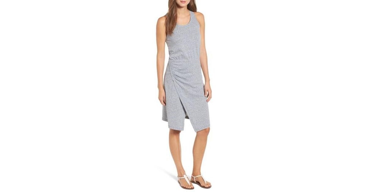 CASLON Racerback Side Ruched Cotton Blend Tank Dress Sz. Small 151846