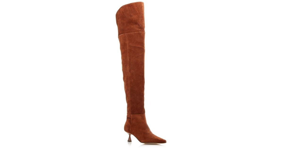 Pre-owned Brother Vellies Nwb  Ronstadt Over The Knee Boot, Size 8, Cognac In Brown
