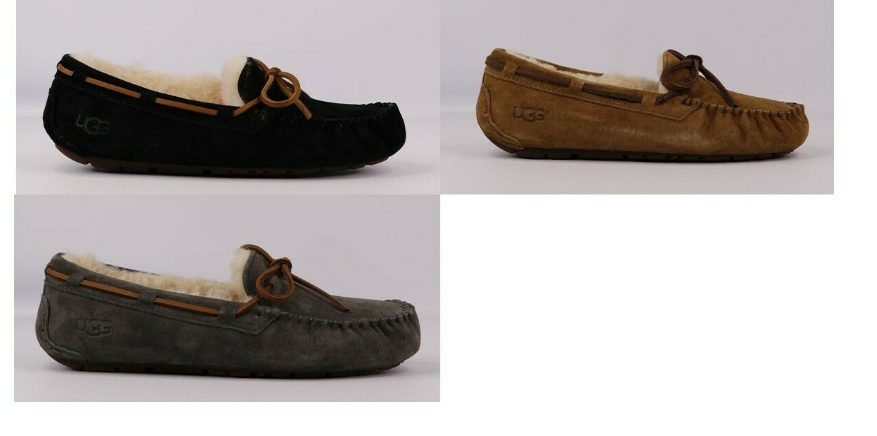 Аутентичные UGG Australia Dakota Suede Women Moccasins UGGwool Тапочки НОВИНКА