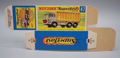  MATCHBOX  SUPERFAST SF-47 DAF TIPPER CONTAINER TRUCK **UNFOLDED G-TYPE BOX**