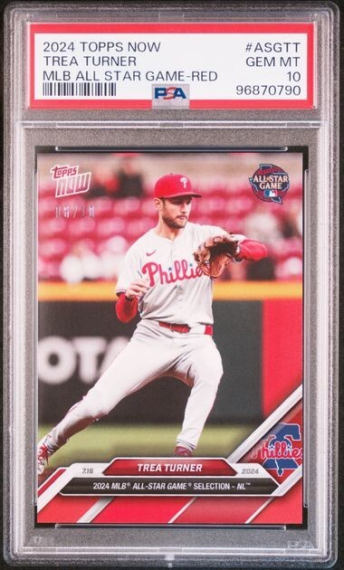 スポーツ選手 topps now trea turner psa10 PSA10 2024 TOPPS NOW MLB ALL-STAR GAME ASGTT TREA TURNER RED