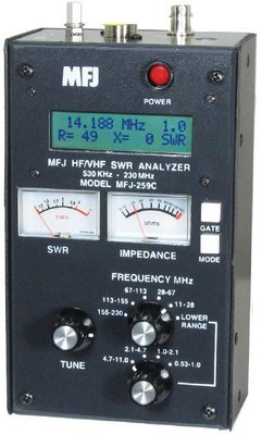 MFJ MFJ259C .53 - 230MHz SWR ANALYZER with FREQ COUNTER,RES,SW. Buy it now for 273.89