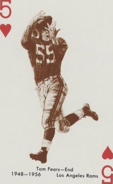 1963 Stancraft Playing Cards Tom Fears #5H