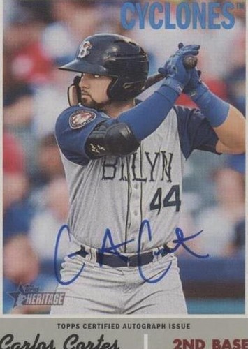 2019 Topps Heritage Minor League Edition - Carlos Cortes #ROA-CC