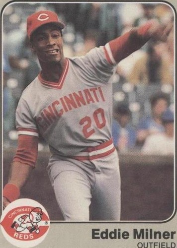 1983 Fleer Baseball Card #597 Eddie Milner Cincinnati Reds NMMT