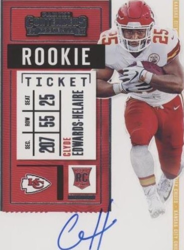 2020 Panini Contenders Clyde Edwards-Helaire #112