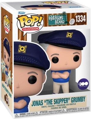 Funko POP! Gilligan's Island JONAS 'THE SKIPPER' GRUMBY w/Rare Metal Tin Sign